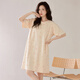 PALANDO Pure Cotton Damen-Pyjamas mit Brustpolster weicher hautfreundlicher Kurzärmel-Nachthemd im Sommer Cool Home Mode Pyjamas außerhalb Pa-Yx-Women-X12529 M