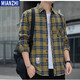 С чистым официальным сайтом Yishion Rettice Casual Room Men's Spring и осенью рубашки с длинными рукавами корейская топ-ретро Retro Lose Summer Thin K12109 Blue (с флисом 3xl 160-175Jin [Jin равняется 0,5 кг]