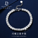 Duozun platinum bracelet for women new pt950 platinum wide version rice bracelet shining star bracelet platinum bracelet for women 7.35g/length 16-19cm adjustable