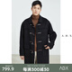 
a.b.x2023 winter new style college style real horn button double-sided wool full wool coat men's mid-length thickened jacket black M/170