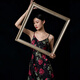
Da Vinci password pajamas for women 2025 summer new imitation silk jacquard sling nightgown with chest pad home clothes birthday gift box Black gold rose L (100-120Jin [Jin equals 0.5 kg])