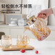 Amber gold diamond cool kettle teapot large capacity high temperature resistant teapot tea set high-end household teapot large rhombus gold teapot 1800ml