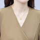 OLJ高档品牌连衣裙女2025年夏季新款高级感显瘦优雅干练百褶拼接裙子 卡其色 L 90-115斤