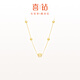 Happy birthday gift 18K gold necklace female cat eye laser bead necklace sparkling clavicle chain for girlfriend