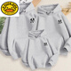G.duck parent-child clothing for a family of three or four boys and girls spring autumn and winter sweatshirts 2025 new red mother and daughter clothing thin section-big red 160cm