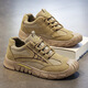 Changxiang Huili Herrenschuhe Sommer atmungsaktiv 2025 Schuhe Herren Sportlosen Schuhe Herren Arbeit Schuhe Arbeitsschutz Kleidung-resistente Bergsteife Martin Boots Männer Khaki 41