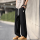 Seven Wolf summer ice silk pants for men's thin new style trendy loose straight pants for men's breathable casual quick-drying trousers for men K6636 gray M about 90~110Jin [Jin equals 0.5 kg] can be worn
