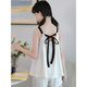 Pema Chate pajamas children's girls big children's suspender pajamas pajamas pants suit girls sleeveless Korean strap center vest two thin styles LDE-11304# blue cherry 165 S size Height 140-150cm Weight 60-8