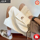 Jeep Spirit Shorts Herren Workwear Sommer American Retro Trendy Marke Ins Casual Lose Outer Wear großer Vielseitigkeit vielseitiger Fünf-Punkte-Mittelhosen 717 Mehrere Beutel [Milch-Aprikosenfarbe] 3xL empfohlenes Gewicht [170-190jin [Jin gleich 0,5 kg]]