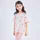 
DEESHA [7A antibacterial cotton mesh jacquard] Girls' thin short-sleeved pajamas soft cotton skin-friendly air conditioning suit