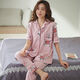 Yalu pajamas for women in summer thin loose large size mother short-sleeved trousers large size home clothing set Q9923 pill bag return M (weight 90-105 Jin [Jin equals 0.5 kg] can be worn)