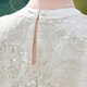 
OLJ light luxury brand dress for women 2025 summer new French small fragrance style sequin high-end slim skirt off white L