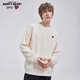 Charles Heart White Deer & Wang Churan Same Style Sweaters for Men and Women Couples Same Style Round Neck Loose Youth Bottoming Shirt Light Card L