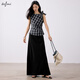 
Eifli (eifini) Eifli sleeveless checked right shoulder strap waist pleated slim shirt small top for women 2025 summer new style Navy M