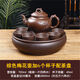 Meikejie purple clay tea set teapot set large capacity purple clay pot plum blossom pot household Yixing Kung Fu tea set teapot tea cup brown medium plum blossom pot 500ml