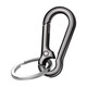 Keychain is strong and durable, car, men and women, key ring, waist hanging metal keychain, anti-lost, simple, personal and elegant, bright gun color [keychain keychain] 1 set