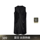 JNBY/江南布衣春夏连衣裙女气质宽松无袖拼接休闲优雅短裙5N6G13590 001/本黑 S