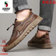 Western Camel (Vancamel) Sandalias de verano de alta gama zapatos de malla de malla para hombres zapatos de cuero de cuero genuino para hombres zapatos para hombres transpirables para hombres buque insignia oficial 6628 marrón 42