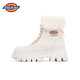 Dickies women's snow boots women's boots plus velvet Martin boots thickened warm cotton boots high top casual boots Beige 39