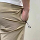 
North summer elastic and light fast-drying sports trousers Korean style men and women slim casual ice silk pants fashionable casual pants 695-31948 fast-drying trousers black L