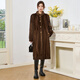 
Winter home brand fur 2025 new imported mink coat for women, whole mink over knee long mink fur coat stand collar, brown L 120Jin [Jin equals 0.5 kg] below