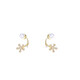 S925 silver needle five-petal flower earrings one wear two-wear pearl flower earrings niche light luxury versatile earrings for women s925 silver needle five-petal flower diamond earrings