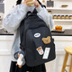 Neues modisches einfaches und vielseitiges Rucksack Casual Student Bag Rucksack Computertasche Männer und Frauen gleicher Stil frischer Rucksack schwarzer Vase kleine Größe
