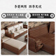 Small wood sofa, solid wood sofa, black walnut new Chinese sofa living room 2025 new high box storage for winter and summer four-person combination
