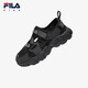 Fila Fila Children's Shoes Sandals 2025 Summer New Men's and Women's Baotou Breathable Velcro Sneakers Black-BK 33