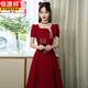 Hengyuanxiang Burgundy Маленький свадебный тост-костюм невеста Летняя обручальная юбка