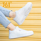 361 Frauenschuhe, Leder, wasserresistente dicke Sohle, 2025 neue Luftwaffe Nr. 1 Schuhe Sport und Freizeitschuhe 361 Grad Weiß/Aginal Purple-6623 36
