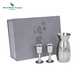 Biwei pure titanium liquor dispenser Chinese style household high-end wine glass decanter gift box set wine bottle Ti3266D wine bottle + 2 wine glasses