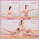 
8-character puller yoga belt home bodybuilding back elastic belt open shoulder stretching reinforcement open back stretching artifact pink 1