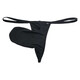 Men's T-string fashionable and sexy convex bag silk skate silk breathable elastic slim waist men's T-string T-pants black 2XL