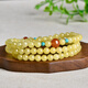 A Thousand Years Jade Beeswax Nanhong Bracelet Women's Multi-circle Round Bead Temperament Bracelet Jade Bracelet About 5mm QZD2693f