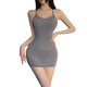 Manyan sexy lingerie women's sexy backless tight cross-slinging suspender nightgown nightclub set one-piece shipping 9794 black [dress + T-pants] single size