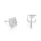 Mengjinyuan Platinum Earrings Explosive Winding PT950 Platinum Earrings as a Birthday Gift for My Girlfriend, Weight Approximately 1.60g