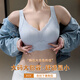Tingmei Seamless Nude Underwear for Women with Large Breasts, Smalling, Gathering, and Anti-sagging, Soft Support, Large Size Bra zz Champagne + Black M Recommended 80-100Jin Jin is equal to 0.5kg 34BCD