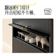 
Mercerta steel shoe cabinet household door entrance entrance entrance wall medieval style storage cabinet integrated shoe rack [carbon steel door panel] retro plaid - Obsidian black 800x1695x350mm