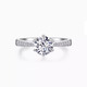 I Do platinum pt950 diamond ring 1 carat micro-set six-prong cultivated diamond proposal wedding ring gift for girlfriend and wife micro-set six-prong 2 carat diamond size 11