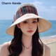 Charm Kendo Sitio web oficial Sol Protection Hat for Women in Summer Fisherman Gat Sun Hat Outdoor Beach Vacator