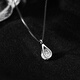 Laomiao S925 Sterling Silber Wassertropfen Halskette für Mädchen 2024 Neue Sorten -Schlangekette Frische Frühlings- und Sommerzubehör Wassertropfen Halskette