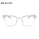 MOLSION Mosen fresh texture glasses frame Xiao Zhan same style glasses myopic eyebrow frame men half frame glasses frame women MJ6176 B92 Glacier gray silver [Xiao Zhan same style] frame + Mosen anti-blue light 1.60 pieces (within 600 degrees)