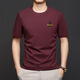 DVW International Herren-Kleidungsmarke runder Hals runder Baumwoll-Männer-T-Shirt NEW Mode gestickt mit kurzärärmern mittleren und jungen halben Ärmeln High-End-Weiß XL 52 [120-140jin [Jin ist 0,5 kg]]