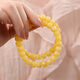 Dara (dara) Russian chicken fat yellow beeswax bracelets for men and women, about 11.8g, practical as a Chinese Valentine's Day gift for dad and elders