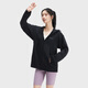 HOTSUIT rear show ice-sensing outdoor sun protection clothes for women 2025 summer new UPF50+ ice silk elastic sun protection clothes hooded jacket Black L