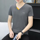 Nosskiss Light Luxury High-End Men's Men's V-образная футболка с коротки