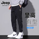 Jeep (Jeep) Sommerjeans Herren lose Bindfuß geschnittene Hosen 2025 Neuer Sommer Dünne schwarze lässige Hose 9859 Grau 4xl