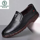 Woodpecker leather shoes men's 2025 new men's shoes spring and summer breathable business casual shoes soft leather cow tendon sole single shoes bean dou shoes 6198 new khaki rubber sole 39