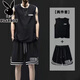 Playboy (PLAYBOY) ice silk sports vest shorts suit for men summer running and fitness large size quick-drying sleeveless vest basketball loose CHINA vest gray + shorts black 2 pieces collection XL Recommended 115-130Jin [Jin equals 0.5 kg]